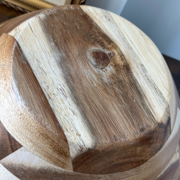 Wooden Decorative Bowl set large Wooden Bowl set Boho Kitchen Decor Farmhouse - Picture 7 of 9